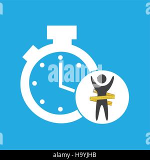 lose weight concept chronometer time vector illustration eps 10 Stock Vector