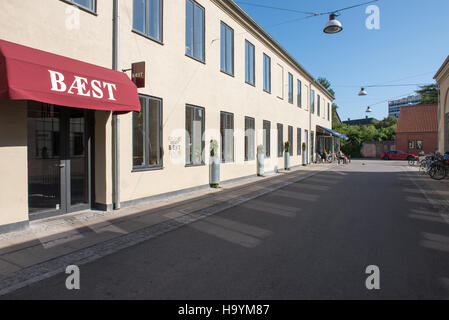 Restaurant Bæst in Copenhagen, Denmark as seen from the street outside ...