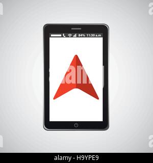 cursor mobile phone navigation vector illustration eps 10 Stock Vector