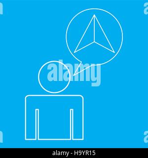 cursor locate destination icon silhouette man vector illustration eps 10 Stock Vector