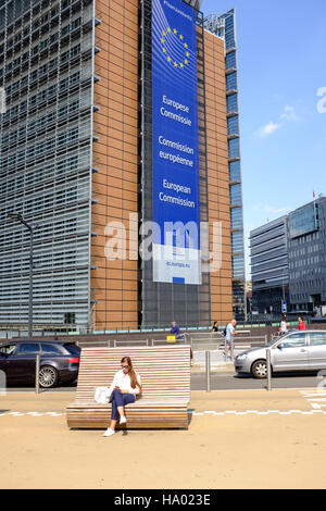The Berlaymont building housing the headquarters of the European Commission, Brussels, Belgium