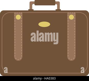 Business suitcase icon flat style. Portmanteau isolated on a white background. Vector illustration. Stock Vector