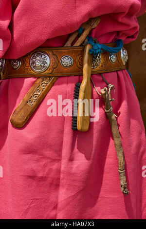 Mongolia, Bayankhongor province, traditional belt Stock Photo