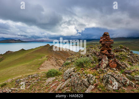 Mongolia, Zavkhan province, Khar Nuur lake Stock Photo