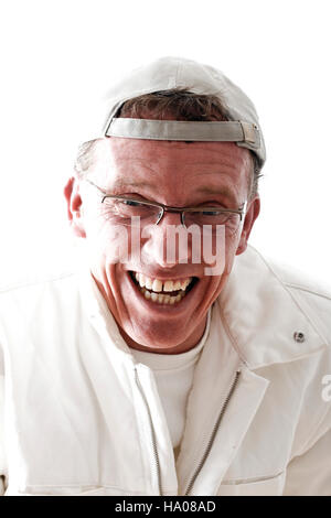Laughing painter Stock Photo