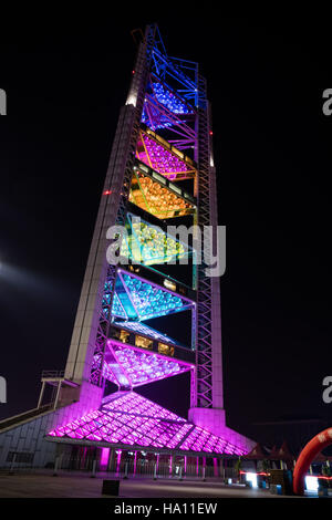 Broadcasting Tower in Beijing Olympic Village China Stock Photo