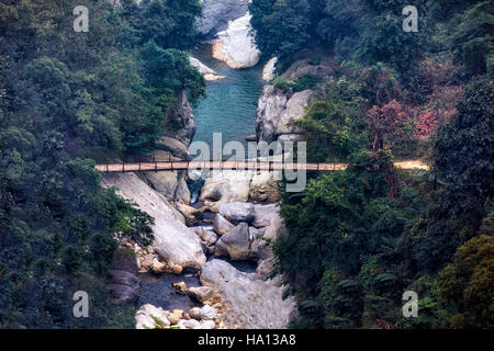 rope bridge, Lao Cai, Sapa, Vietnam, Asia Stock Photo