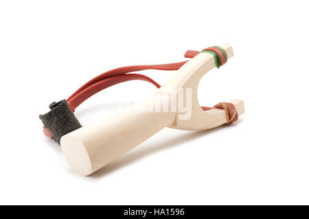 catapult or slingshot isolated on white background Stock Photo