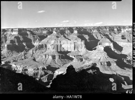 grand canyon nps 5897281705 00435 Grand Canyon Historic Scenic View from Bright Angel Lodge 1935 Stock Photo