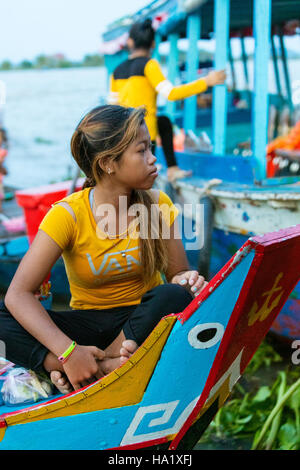 Kamphong Chhnang, Tonle Sap River,  Cambodia Stock Photo