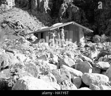 grand canyon nps 4739555006 10935 Grand Canyon Historic- Phantom Ranch Sewage Treatment Plant Construction 1981 Stock Photo