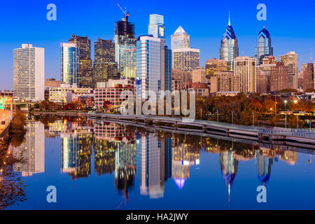 Philadelphia, Pennsylvania, USA Skyline on the Schuylkill River. Stock Photo