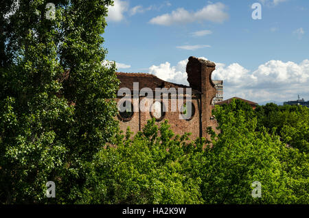 Abandoned old sugar factory Stock Photo