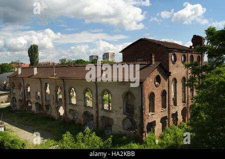 Ruins of abandoned sugar factory Stock Photo