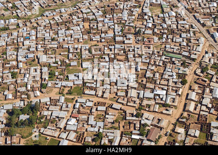 Aerial view of Mbeya town, Tanzania Stock Photo