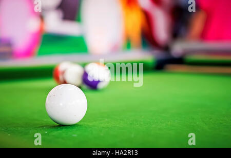 White Ball Billard Stock Photo