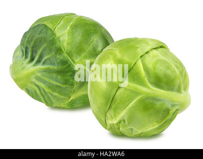 Brussels sprouts isolated on white background Stock Photo