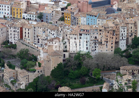 Historic houses in the old town of Cuenca, Spain Stock Photo