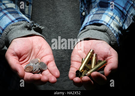 sleeves weapon in a hands Stock Photo