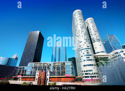 Modern skyscrapers in Paris and clear sky, France Stock Photo