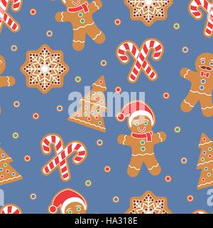 Seamless Pattern Traditional Christmas Homemade Gingerbread Man Cookies  Candy White Stock Vector by ©zuper_electracat 180503840