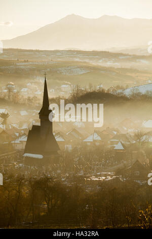 Color image of the wooden church in Ieud, Maramures region, Romania. Stock Photo