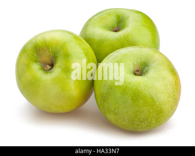 green apples isolated Stock Photo