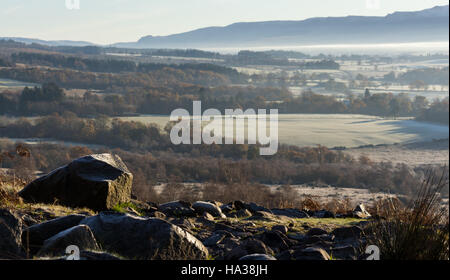 Small resting area midway up Conic Hill Scotland UK Stock Photo