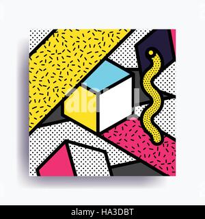 Colorful trend Neo Memphis geometric pattern Stock Vector