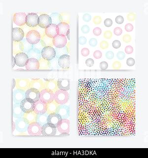 Color universal geometric seamless patterns set Stock Vector