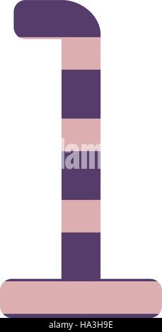 number one design with colorful striped Stock Vector
