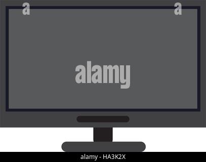 monochromatic computer technology work device Stock Vector
