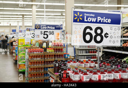 Walmart interior, discount retail store Stock Photo - Alamy