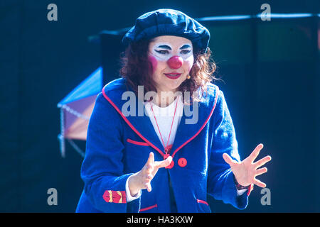 clown performance during the Clownbaret festival Stock Photo