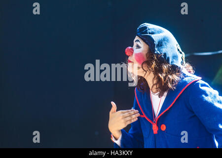 clown performance during the Clownbaret festival Stock Photo