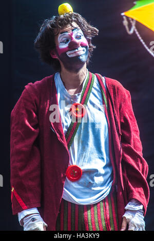 clown performance during the Clownbaret festival Stock Photo