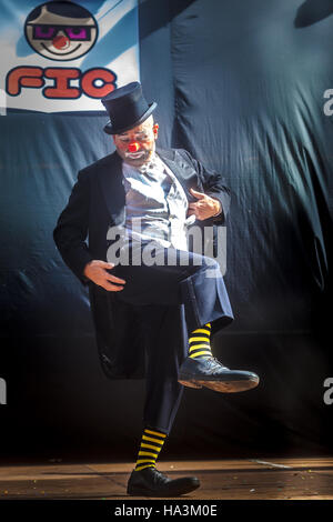 clown performance during the Clownbaret festival Stock Photo