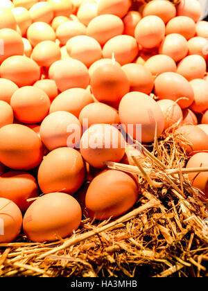Eggs for sale in market Stock Photo