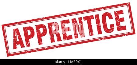 apprentice square stamp Stock Vector