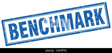 benchmark square stamp Stock Vector