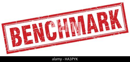 benchmark square stamp Stock Vector