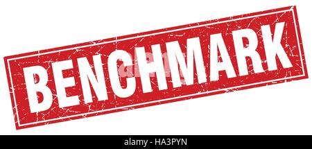benchmark square stamp Stock Vector