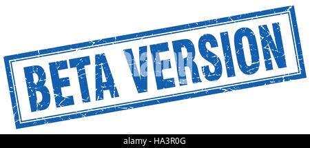 beta version square stamp Stock Vector