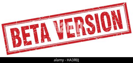 beta version square stamp Stock Vector