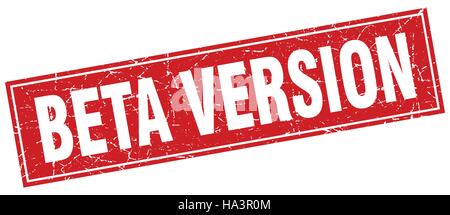 beta version square stamp Stock Vector