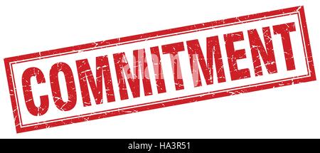 commitment square stamp Stock Vector