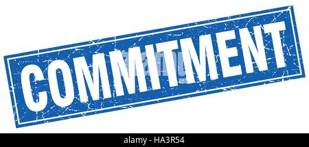 commitment square stamp Stock Vector