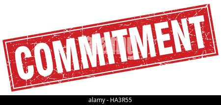 commitment square stamp Stock Vector