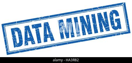 data mining square stamp Stock Vector