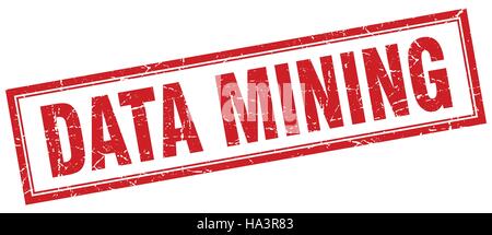 data mining square stamp Stock Vector